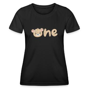 Nounours - T-shirt sport Femme - noir - Devant - AI Model Female 172 light (172cm)