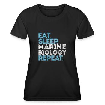 Meeresbiologie Meer Meeresbiologe Biolgie Geschenk - Frauen Funktions-T-Shirt - Schwarz - Vorne - AI Model Female 172 light (172cm)