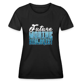 Meeresbiologie Meer Meeresbiologe Biolgie Geschenk - Frauen Funktions-T-Shirt - Schwarz - Vorne - AI Model Female 172 light (172cm)