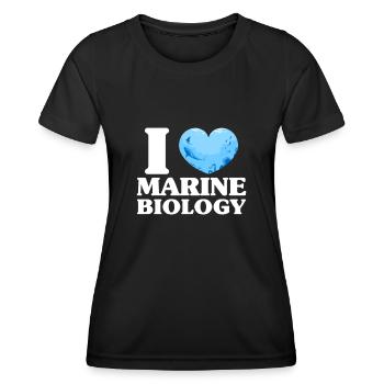 Biologie marine - T-shirt sport Femme - noir - Devant - AI Model Female 172 light (172cm)