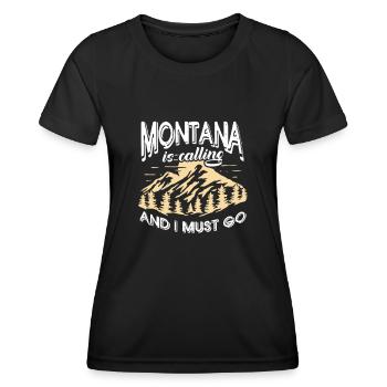 Montana - T-shirt sport Femme - noir - Devant - AI Model Female 172 light (172cm)