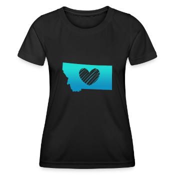 Montana - T-shirt sport Femme - noir - Devant - AI Model Female 172 light (172cm)