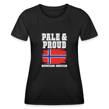 Norwegen - Frauen Funktions-T-Shirt - Schwarz - Vorne - AI Model Female 172 light (172cm)