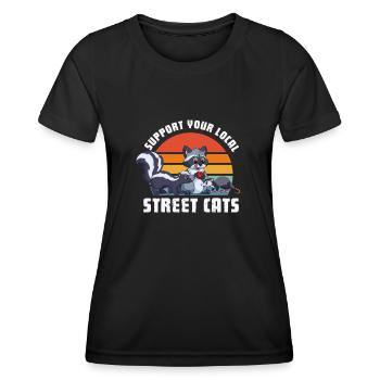 Stinktier - Frauen Funktions-T-Shirt - Schwarz - Vorne - AI Model Female 172 light (172cm)
