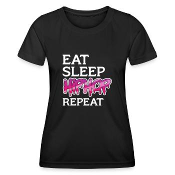 Hip Hop Rap Music Rapper Hiphop Gift - T-shirt sport Femme - noir - Devant - AI Model Female 172 light (172cm)