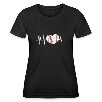 Softball - T-shirt sport Femme - noir - Devant - AI Model Female 172 light (172cm)