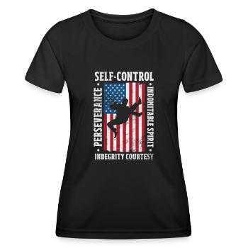 Taekwondo - Women's Functional T-Shirt - black - Front - AI Model Female 172 light (172cm)