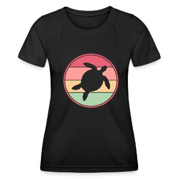 Turtle Turtle Sea Sea Creatures Gift - Women's Functional T-Shirt - black - Front - AI Model Female 172 light (172cm)
