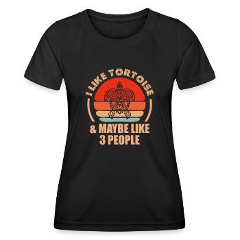 Turtle Turtle Sea Sea Creatures Gift - Women's Functional T-Shirt - black - Front - AI Model Female 172 light (172cm)