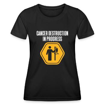 Krebs Krank Krankheit Kampf Geschenk - Frauen Funktions-T-Shirt - Schwarz - Vorne - AI Model Female 172 light (172cm)