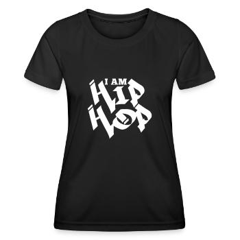 Hip Hop Rap Music Rapper Hiphop Gift - T-shirt sport Femme - noir - Devant - AI Model Female 172 light (172cm)