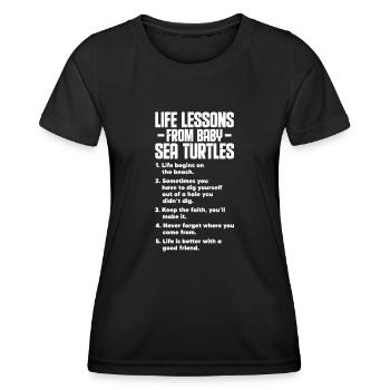 Turtle Turtle Sea Sea Creatures Gift - Women's Functional T-Shirt - black - Front - AI Model Female 172 light (172cm)