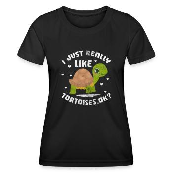 Tortue - T-shirt sport Femme - noir - Devant - AI Model Female 172 light (172cm)
