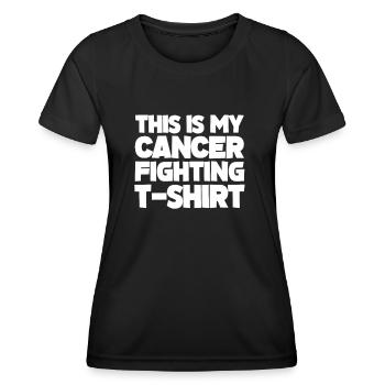 Krebs Krank Krankheit Kampf Geschenk - Frauen Funktions-T-Shirt - Schwarz - Vorne - AI Model Female 172 light (172cm)