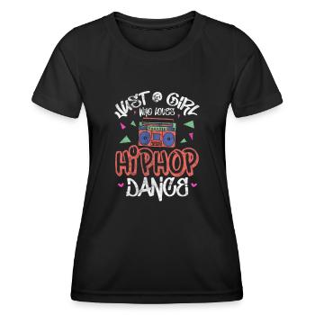 Hip-hop - T-shirt sport Femme - noir - Devant - AI Model Female 172 light (172cm)