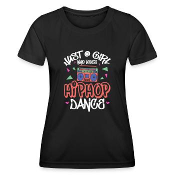 Hip Hop Rap Music Rapper Hiphop Gift - T-shirt sport Femme - noir - Devant - AI Model Female 172 light (172cm)