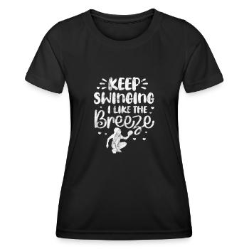 Softball - T-shirt sport Femme - noir - Devant - AI Model Female 172 light (172cm)
