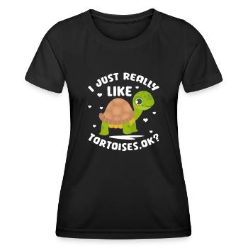 Tortue Tortue Sea Créatures marines Cadeau - T-shirt sport Femme - noir - Devant - AI Model Female 172 light (172cm)