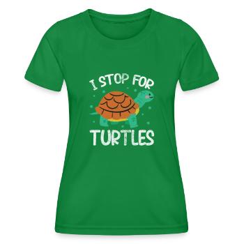 Turtle - Women's Functional T-Shirt - kelly green - Front - AI Model Female 172 dark (172cm)