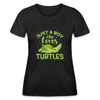 Turtle Turtle Sea Sea Creatures Gift - Women's Functional T-Shirt - black - Front - AI Model Female 172 light (172cm)