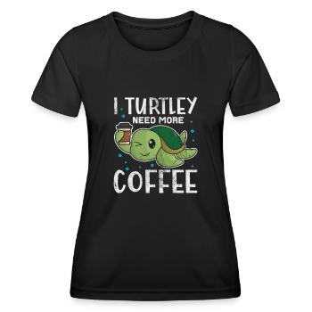 Tortue - T-shirt sport Femme - noir - Devant - AI Model Female 172 light (172cm)