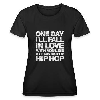 Hip Hop - Frauen Funktions-T-Shirt - Schwarz - Vorne - AI Model Female 172 light (172cm)