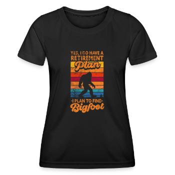 Retraite Bigfoot - T-shirt sport Femme - noir - Devant - AI Model Female 172 light (172cm)