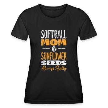 Maman de softball - T-shirt sport Femme - noir - Devant - AI Model Female 172 light (172cm)