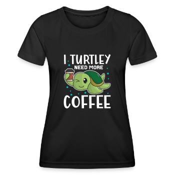 Schildkröte Turtle Meer Meeresbewohner Geschenk - Frauen Funktions-T-Shirt - Schwarz - Vorne - AI Model Female 172 light (172cm)