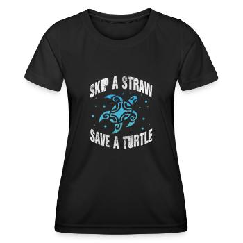Turtle - Women's Functional T-Shirt - black - Front - AI Model Female 172 light (172cm)