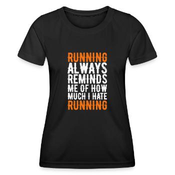 Courir - T-shirt sport Femme - noir - Devant - AI Model Female 172 light (172cm)