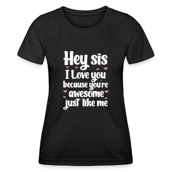 Sister - Women's Functional T-Shirt - black - Front - AI Model Female 172 light (172cm)