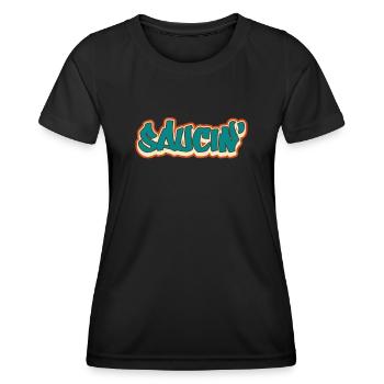 Hip Hop Rap Music Rapper Hiphop Gift - T-shirt sport Femme - noir - Devant - AI Model Female 172 light (172cm)