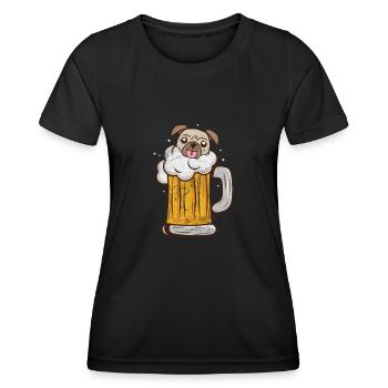 Bière Carlin - T-shirt sport Femme - noir - Devant - AI Model Female 172 light (172cm)