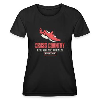Laufen Läufer Jogging Joggen Läuferin Geschenk - Frauen Funktions-T-Shirt - Schwarz - Vorne - AI Model Female 172 light (172cm)