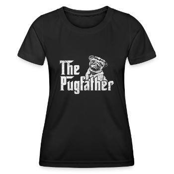 Mops - Frauen Funktions-T-Shirt - Schwarz - Vorne - AI Model Female 172 light (172cm)