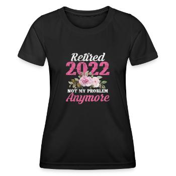 Retraite - T-shirt sport Femme - noir - Devant - AI Model Female 172 light (172cm)