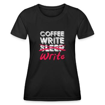 Author - Women's Functional T-Shirt - black - Front - AI Model Female 172 light (172cm)
