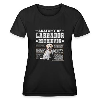 Labrador - T-shirt sport Femme - noir - Devant - AI Model Female 172 light (172cm)
