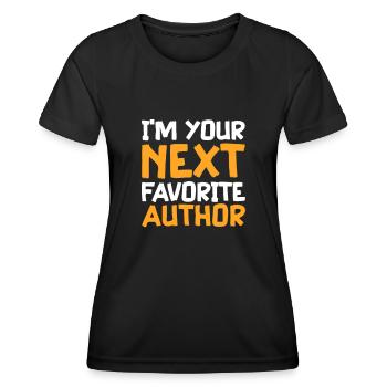 Author - Women's Functional T-Shirt - black - Front - AI Model Female 172 light (172cm)