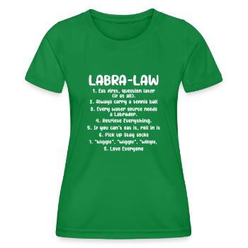Labrador Hund Hunde Hunderasse Geschenk - Frauen Funktions-T-Shirt - Kelly Green - Vorne - AI Model Female 172 dark (172cm)