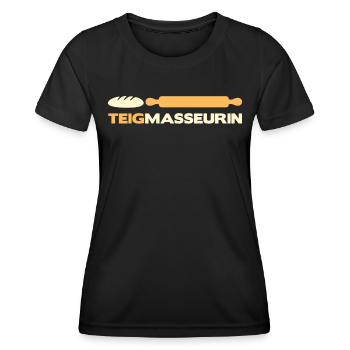 Pizza Bäcker Konditor | Teig Masseurin - Frauen Funktions-T-Shirt - Schwarz - Vorne - AI Model Female 172 light (172cm)