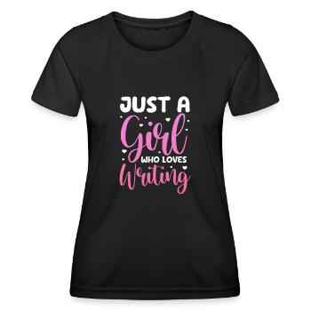 Author - Women's Functional T-Shirt - black - Front - AI Model Female 172 light (172cm)