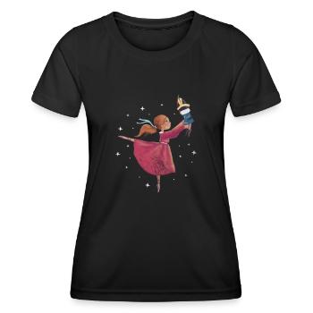 Ballett - Frauen Funktions-T-Shirt - Schwarz - Vorne - AI Model Female 172 light (172cm)