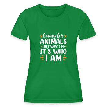 Tierrettung - Frauen Funktions-T-Shirt - Kelly Green - Vorne - AI Model Female 172 dark (172cm)