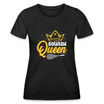 Squash - Frauen Funktions-T-Shirt - Schwarz - Vorne - AI Model Female 172 light (172cm)