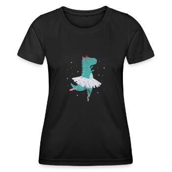 Ballett - Frauen Funktions-T-Shirt - Schwarz - Vorne - AI Model Female 172 light (172cm)