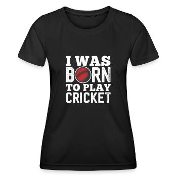 Cricket - Frauen Funktions-T-Shirt - Schwarz - Vorne - AI Model Female 172 light (172cm)