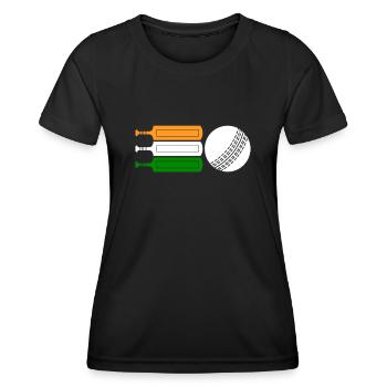 Cricket - Frauen Funktions-T-Shirt - Schwarz - Vorne - AI Model Female 172 light (172cm)