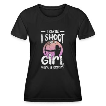 Archery Archer Archer Arrow Gift - Women's Functional T-Shirt - black - Front - AI Model Female 172 light (172cm)